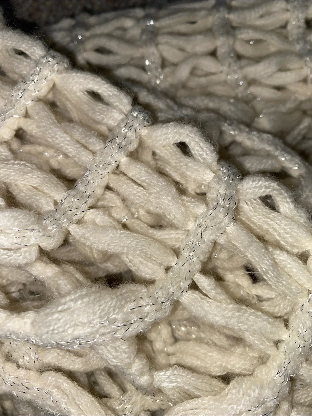 Apt. 9 Cream Open-Knit Fringe Infinity Scarf